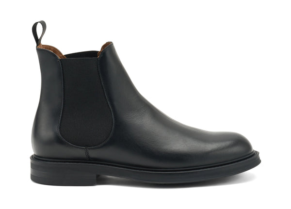 Frau Uomo Stivaletto Autunno Inverno Chelsea Boot Tomaia Pelle Nera 73N3