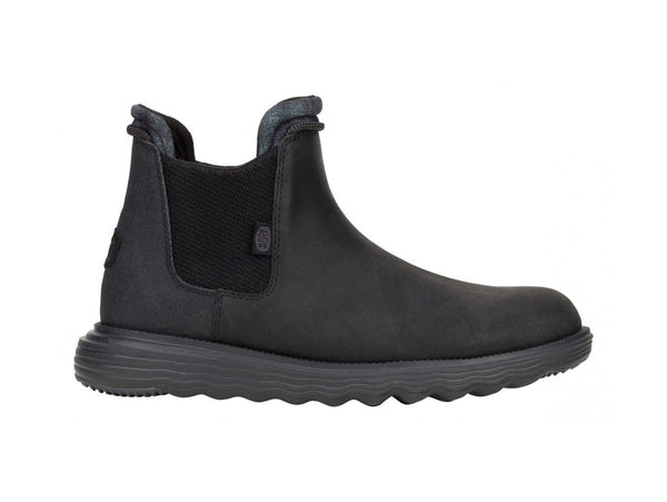 Hey Dude Branson Stivaletti Chelsea Calzata Comoda in Ecopelle Nera 42065