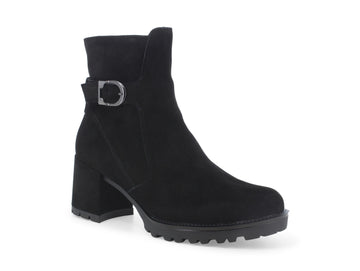 Melluso Winter Boot with Zip and Buckle Suede Leather Upper