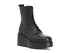 CafèNoir Ankle Boots with Zip and Laces High Wedge Leather Upper