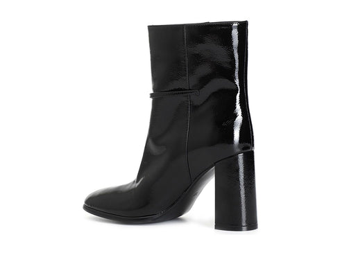 CafèNoir Elegant Boots with Strap and Buckle Leather Upper