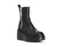CafèNoir Upper Leather Boots with Maxi Side Zip and Wedge Sole