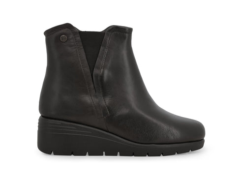 Melluso Stivaletto Comfort Marrone in Pelle con Zeppa e Zip K55279Z-250356