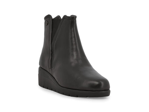 Melluso Stivaletto Comfort Marrone in Pelle con Zeppa e Zip