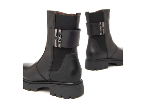 Nero Giardini Stivaletti Invernali Tacco Medio Tomaia Pelle