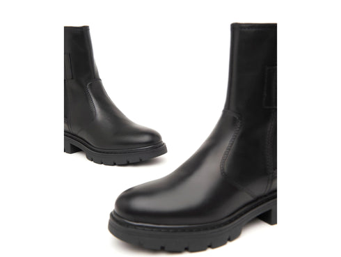 Nero Giardini Stivaletti Invernali Tacco Medio Tomaia Pelle