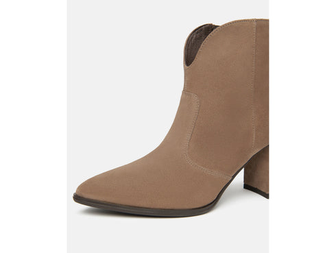 NeroGiardini Elegant Suede Ankle Boots with V-Neck