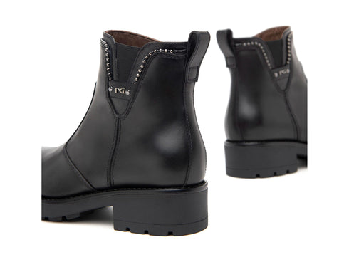 Nero Giardini Stivaletto Invernale Tacco Medio Tomaia Pelle