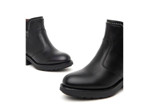 Nero Giardini Stivaletto Invernale Tacco Medio Tomaia Pelle