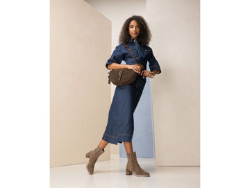 NeroGiardini Women's Ankle Boots in Suede and Stretch Fabric