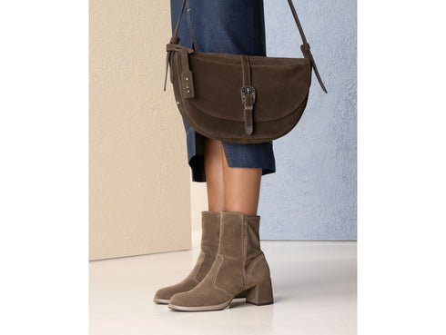 NeroGiardini Women's Ankle Boots in Suede and Stretch Fabric