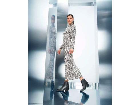 NeroGiardini Women's Black Leather Western Boots with Heel