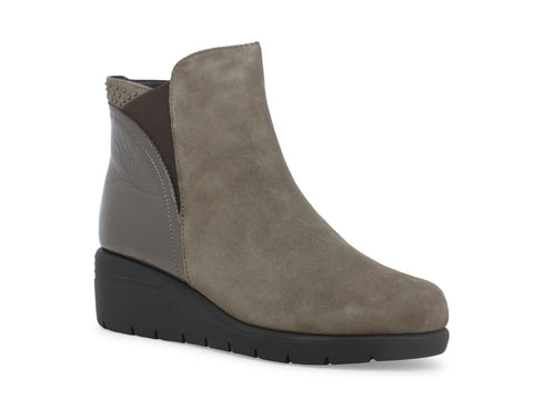 Melluso Donna Stivaletto Comfort Invernale Zeppa Tomaia Camoscio