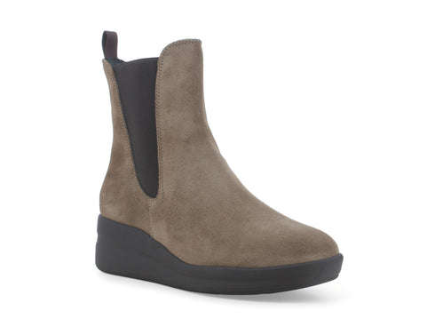 Melluso Stivaletti Invernali Zip Zeppa Comfort Camoscio