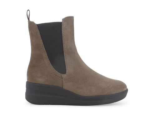 Melluso Stivaletti Invernali Zip Zeppa Comfort Camoscio Beige R25651W-240966