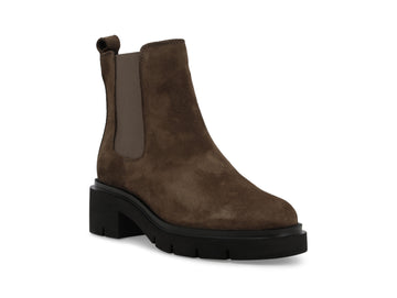 Melluso Casual Brown Suede Ankle Boot with Zip