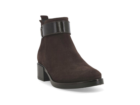 Melluso Stivaletto Comfort in Pelle Marrone Calzata Comoda
