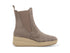 Melluso Stivaletto Comfort Beige in Camoscio con Zeppa e Zip R25651Z-251668