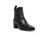 Melluso Elegant Black Leather Ankle Boot with Heel and Zip