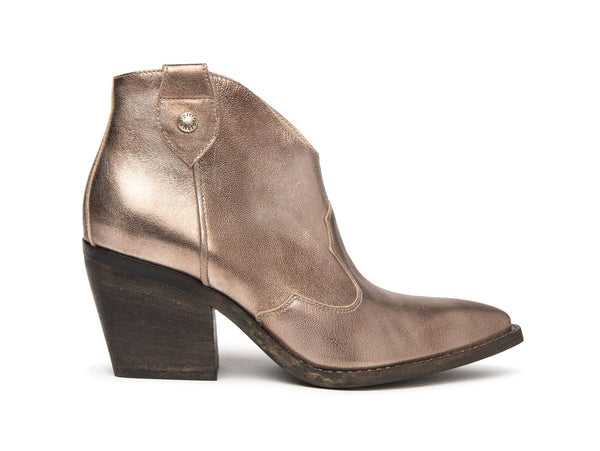 Nero Giardini Stivaletto Texano Made in Italy Tomaia Pelle Platino E409790D-406