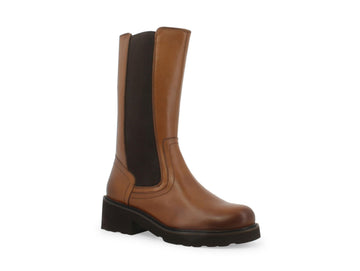 Melluso Women's Winter Leather Boots with Zipper