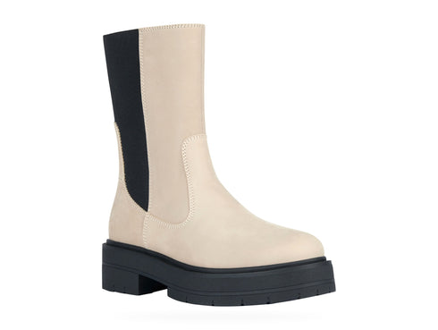 Geox Stivali Spherica Invernali Zip con Elastico Tomaia Pelle