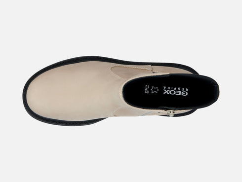 Geox Stivali Spherica Invernali Zip con Elastico Tomaia Pelle