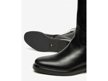 NeroGiardini Women's Two-Tone Leather Boots in Black/Tan