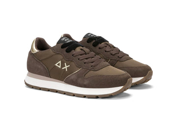 SUN68 Women's Ally Gold Silver Brown Sneakers