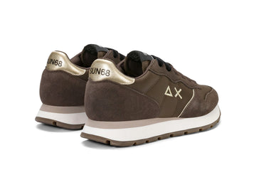 SUN68 Women's Ally Gold Silver Brown Sneakers