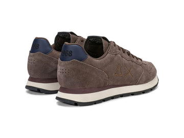 SUN68 Men's Tom Suede Sneakers Chestnut Brown Fall Winter