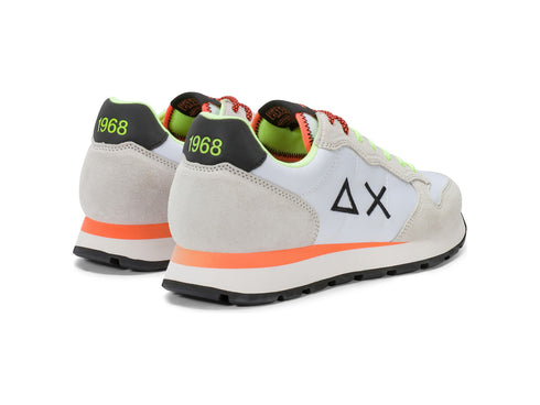 SUN68 Men's Sneakers Tom Fluo White