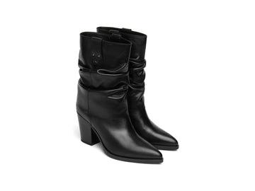 NeroGiardini Women's Boots with Soft Shaft in Black Leather