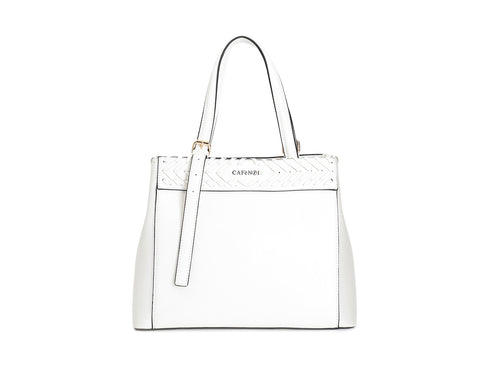 CafèNoir Borsa a Mano Bianca con Dettaglio a Infilatura C3WE0810-W001