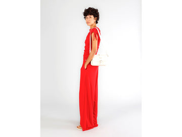 CafèNoir Natural Straw Shoulder Bag with Flap and Buckle