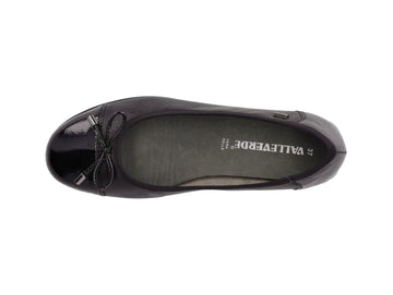 Valleverde Ballerina Comoda in Morbida Pelle Nera
