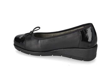 Valleverde Ballerina Comoda in Morbida Pelle Nera