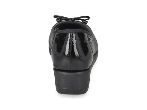 Valleverde Comfortable Ballerina in Soft Black Leather