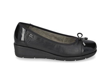Valleverde Ballerina Comoda in Morbida Pelle Nera VS10202W
