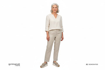 Outfit Lino Valleverde 36041A Ecru - AI-Generated Model