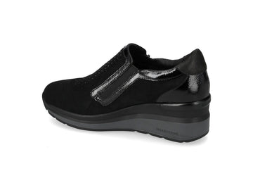 Valleverde Women's Wedge Shoes in Black Suede