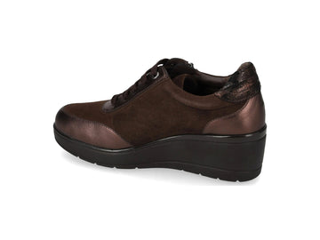 Valleverde Women's Wedges in Brown and Bronze Suede