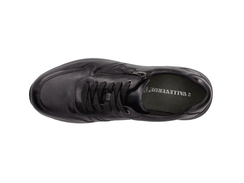 Valleverde Scarpa Uomo Comoda in Morbida Nappa Nera