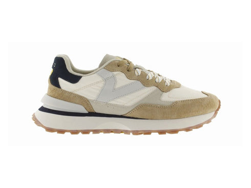 Victoria Sneakers Rush Uomo Primavera Estate Tessuto Camoscio Beige Bianco 807104