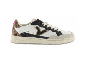 Victoria Sneakers Donna Smash Animal Pop Tomaia Pelle Bianco Nero 806104