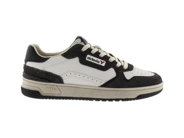 Victoria Sneakers Stringate Uomo Color Block C80 Tomaia Pelle Bianco Nero 800120