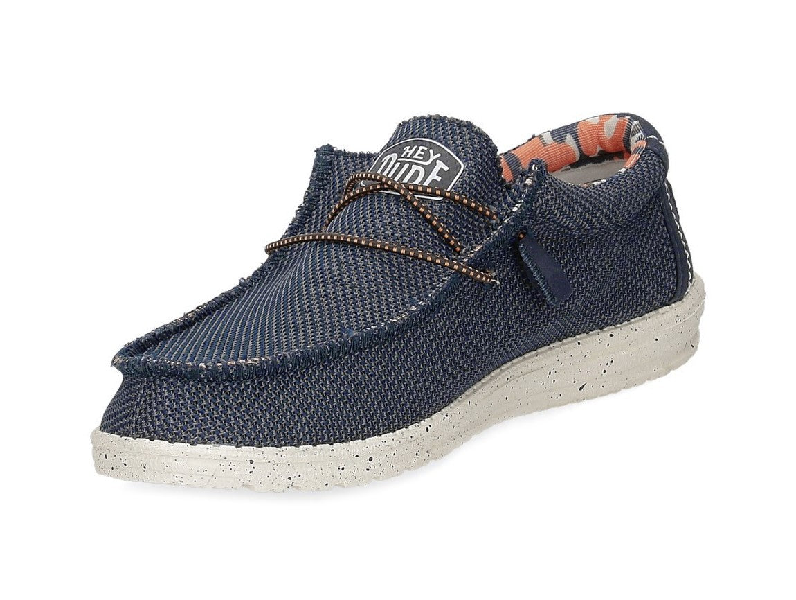 Scarpe Hey Dude Wally Break Stitch Uomo - Blu Navy, Tessuto Traspirante, Taglia 40 EU - Foto 10