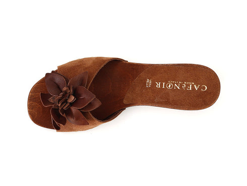 CafèNoir Summer Clogs Heeled Suede Upper