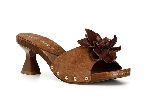 CafèNoir Summer Clogs Heeled Suede Upper