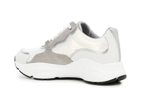 CafèNoir Donna Sneakers in pelle e nylon C1DA1040 Multi bianco